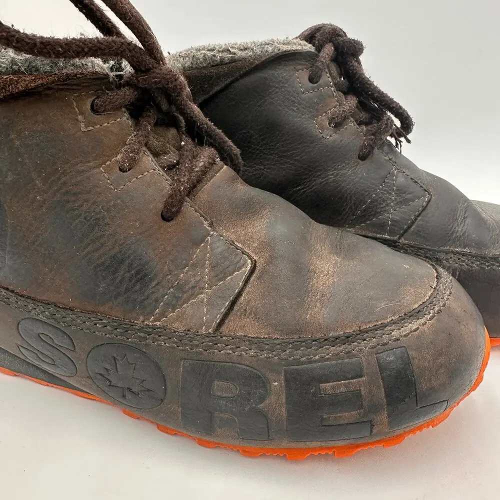 Sorel Men's Brown Leather Fairbanks Drift Shoes Size 8.5
